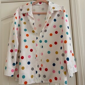Colorful Polka Dot Blouse
